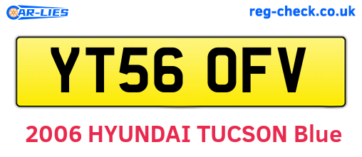 YT56OFV are the vehicle registration plates.