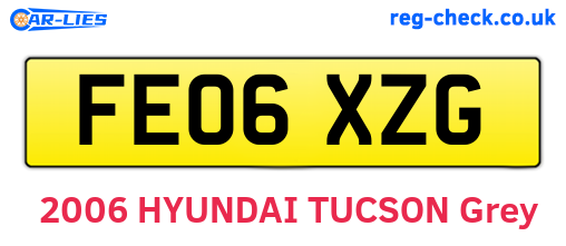 FE06XZG are the vehicle registration plates.