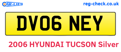 DV06NEY are the vehicle registration plates.