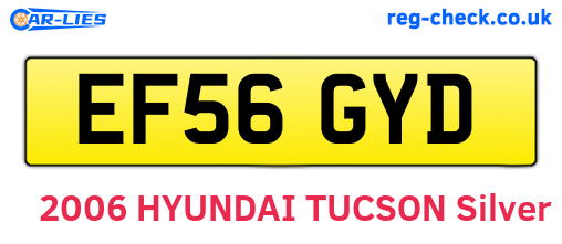 EF56GYD are the vehicle registration plates.