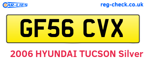 GF56CVX are the vehicle registration plates.