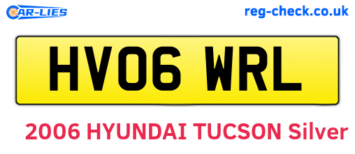 HV06WRL are the vehicle registration plates.