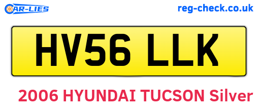 HV56LLK are the vehicle registration plates.