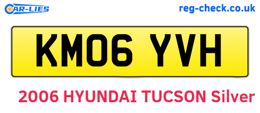 KM06YVH are the vehicle registration plates.