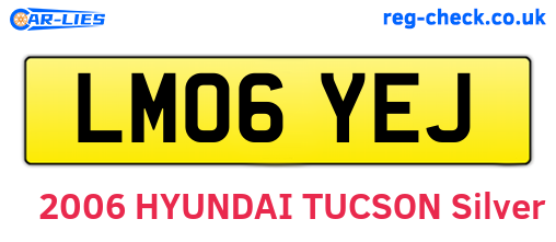LM06YEJ are the vehicle registration plates.