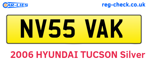 NV55VAK are the vehicle registration plates.