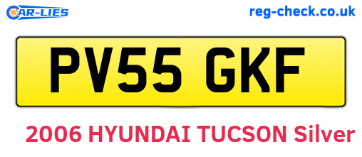 PV55GKF are the vehicle registration plates.
