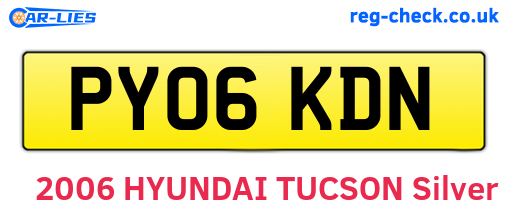 PY06KDN are the vehicle registration plates.