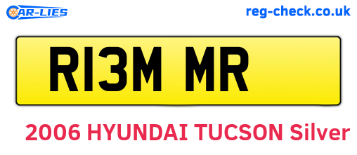 R13MMR are the vehicle registration plates.