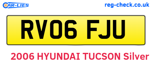 RV06FJU are the vehicle registration plates.