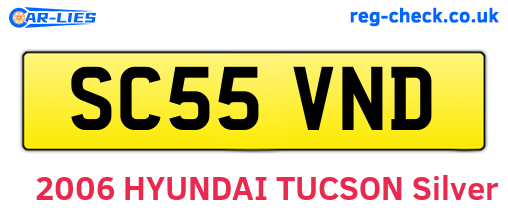 SC55VND are the vehicle registration plates.