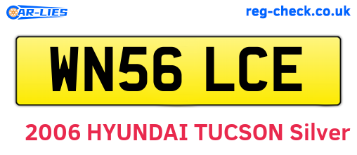 WN56LCE are the vehicle registration plates.