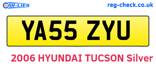 YA55ZYU are the vehicle registration plates.