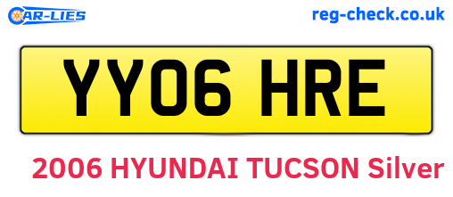 YY06HRE are the vehicle registration plates.