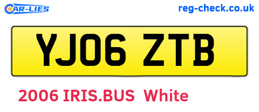 YJ06ZTB are the vehicle registration plates.