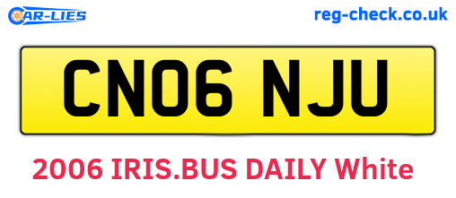 CN06NJU are the vehicle registration plates.