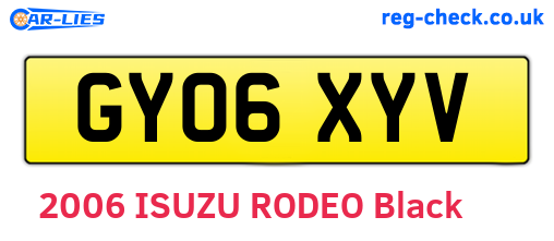 GY06XYV are the vehicle registration plates.