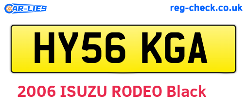 HY56KGA are the vehicle registration plates.