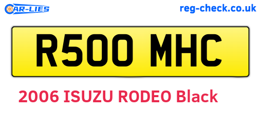 R500MHC are the vehicle registration plates.