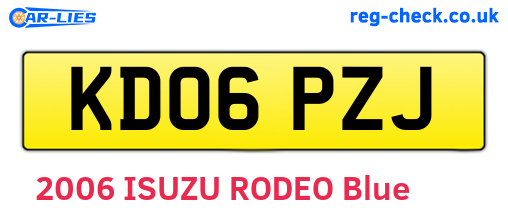 KD06PZJ are the vehicle registration plates.
