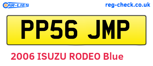 PP56JMP are the vehicle registration plates.