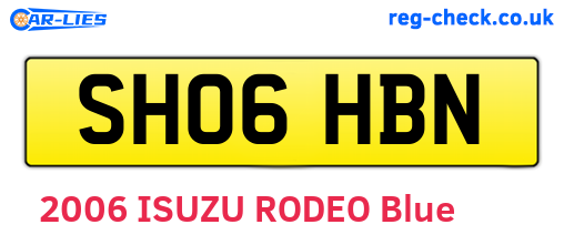 SH06HBN are the vehicle registration plates.