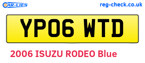 YP06WTD are the vehicle registration plates.