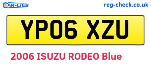 YP06XZU are the vehicle registration plates.