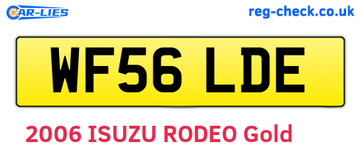WF56LDE are the vehicle registration plates.