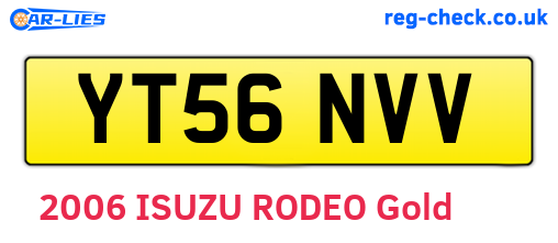 YT56NVV are the vehicle registration plates.