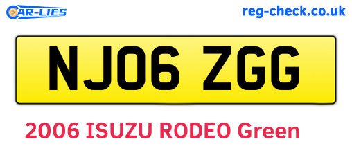 NJ06ZGG are the vehicle registration plates.