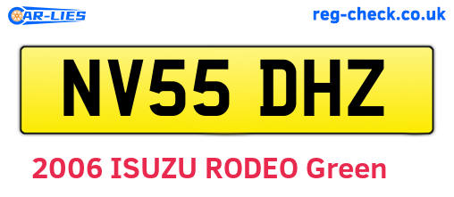 NV55DHZ are the vehicle registration plates.