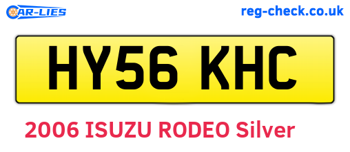 HY56KHC are the vehicle registration plates.