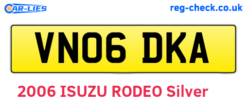VN06DKA are the vehicle registration plates.