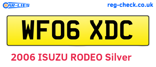 WF06XDC are the vehicle registration plates.