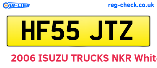 HF55JTZ are the vehicle registration plates.