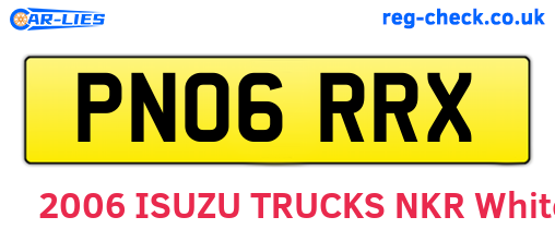 PN06RRX are the vehicle registration plates.