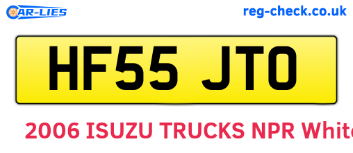 HF55JTO are the vehicle registration plates.