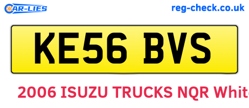 KE56BVS are the vehicle registration plates.