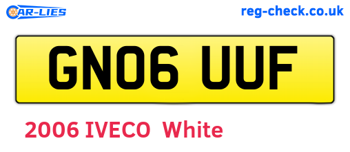 GN06UUF are the vehicle registration plates.