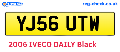 YJ56UTW are the vehicle registration plates.