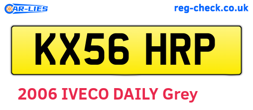KX56HRP are the vehicle registration plates.