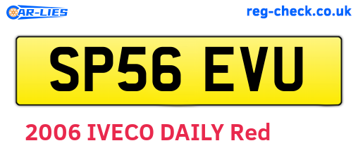 SP56EVU are the vehicle registration plates.