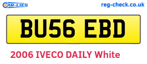 BU56EBD are the vehicle registration plates.