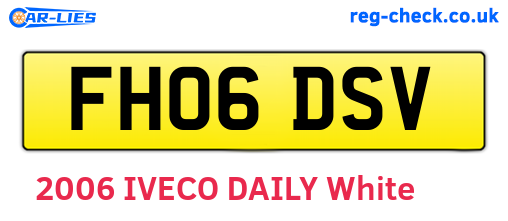 FH06DSV are the vehicle registration plates.
