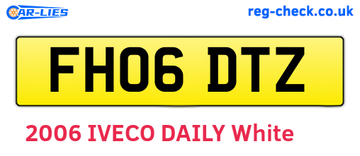 FH06DTZ are the vehicle registration plates.