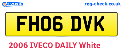 FH06DVK are the vehicle registration plates.