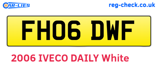 FH06DWF are the vehicle registration plates.