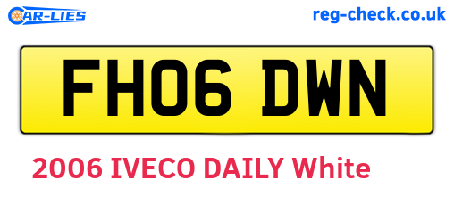 FH06DWN are the vehicle registration plates.