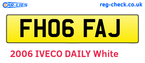 FH06FAJ are the vehicle registration plates.